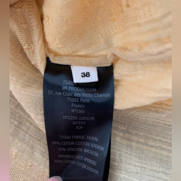 Isabel Marant Etoile Jatedy yellow blouse in honey NWT - Picture 10 of 10